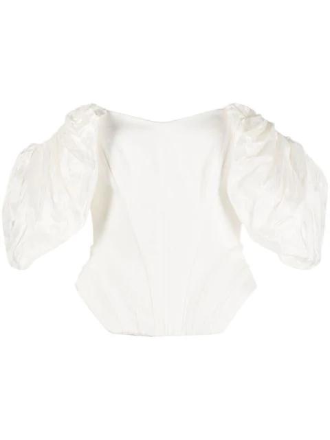 off-shoulder puff sleeve blouse by V:PM ATELIER