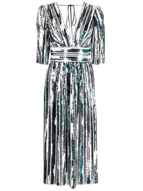 sheer panelling sequin dress by V:PM ATELIER