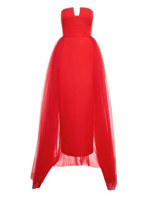 strapless tulle overlay dress by V:PM ATELIER