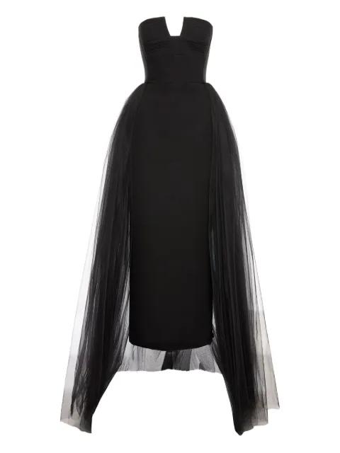 strapless tulle overlay dress by V:PM ATELIER