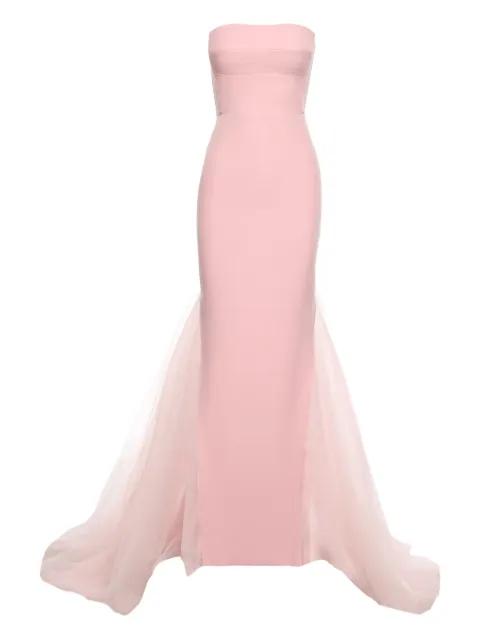 strapless tulle-paneled gown by V:PM ATELIER