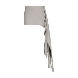 Knit scarf mini skirt W/ Buttons by VAILLANT STUDIO