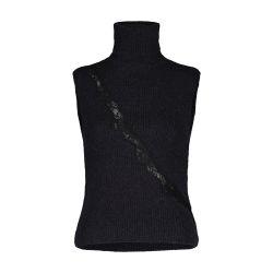Knit turtleneck vest with lace by VAILLANT STUDIO