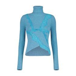 Knit turtleneck with lace by VAILLANT STUDIO