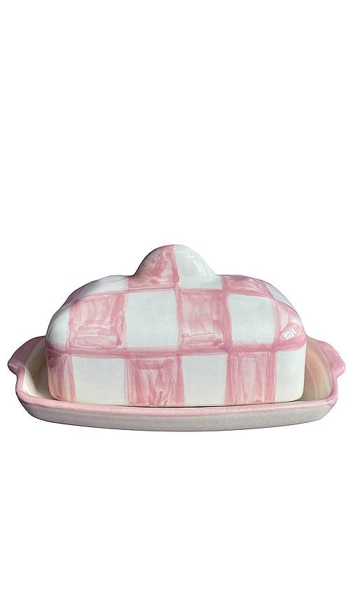 Vaisselle Buttercup Butter Dish in Rose by VAISSELLE