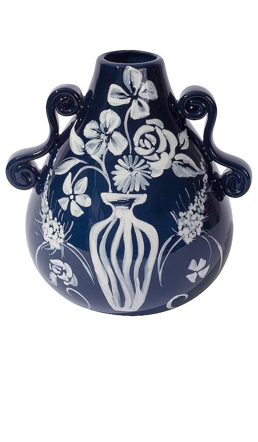 Vaisselle Too Hot To Handle Vase in Navy by VAISSELLE