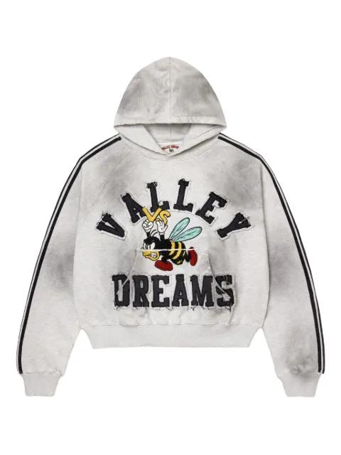 Forever Anthem striped-sleeve hoodie by VALE