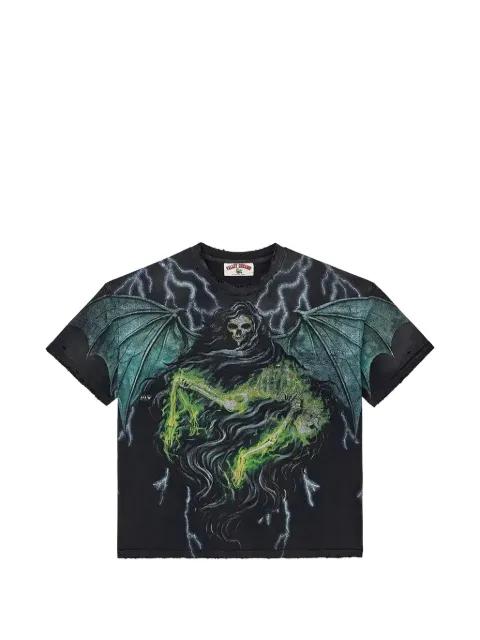 Grim graphic-print T-shirt by VALE