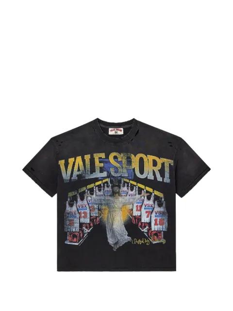 HOF distressed cotton T-shirt by VALE