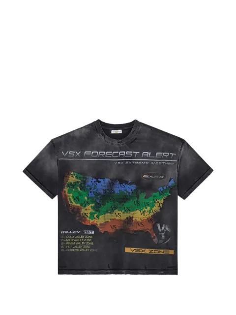 Weatherman distressed graphic-print T-shirt by VALE