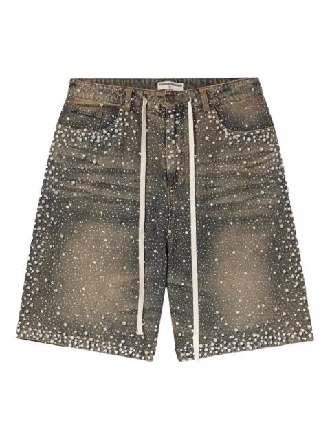 drawstring fastening denim shorts by VALE
