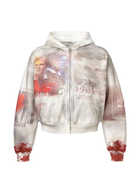 graphic-print hoodie by VALE