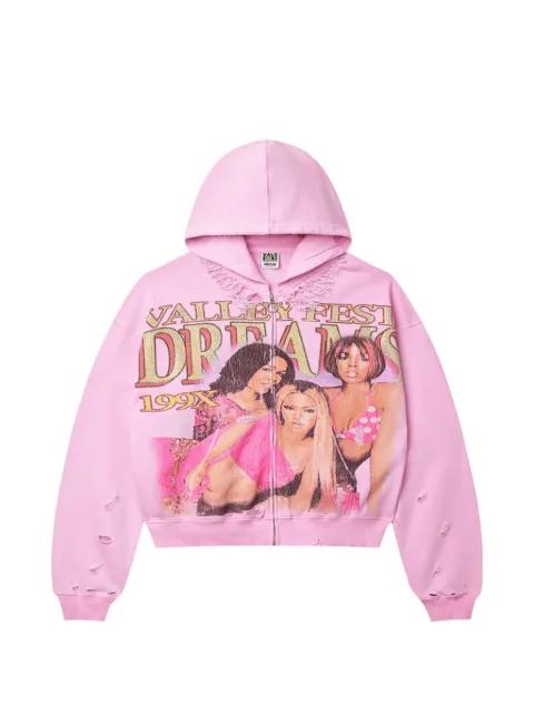 zip embellished hoodie by VALE