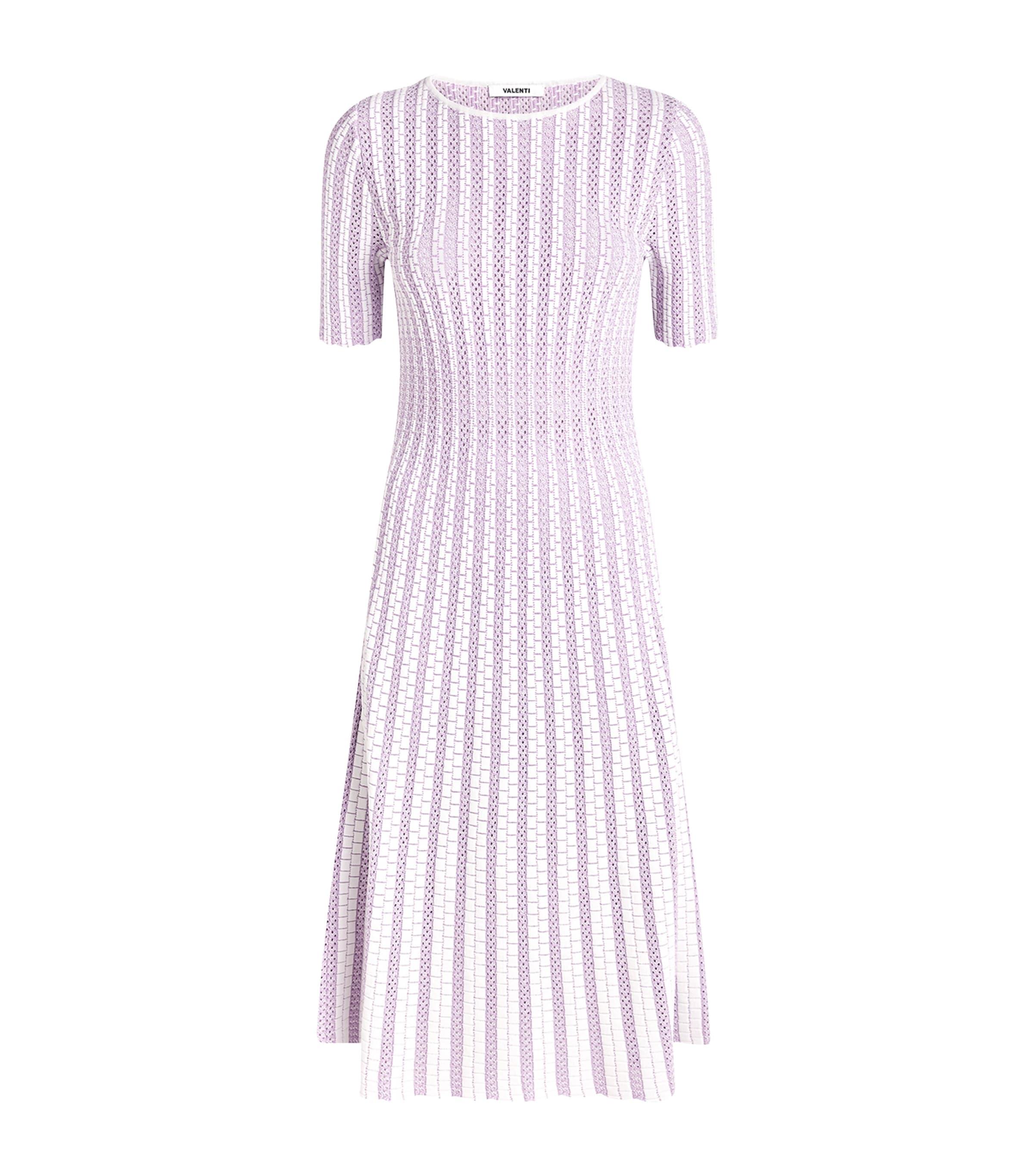 VALENTI Openwork Knit Margherita Midi Dress by VALENTI