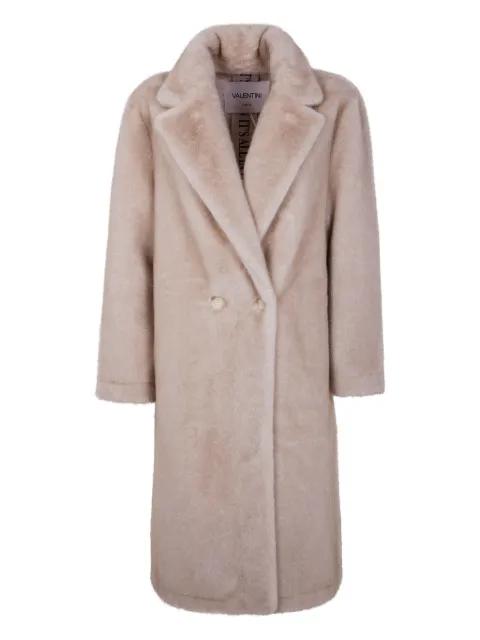 double-breasted faux-fur coat by VALENTINI 1972