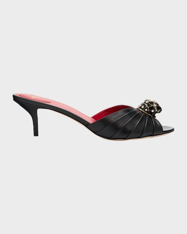 55mm Pas De Chat Leather Mules by VALENTINO