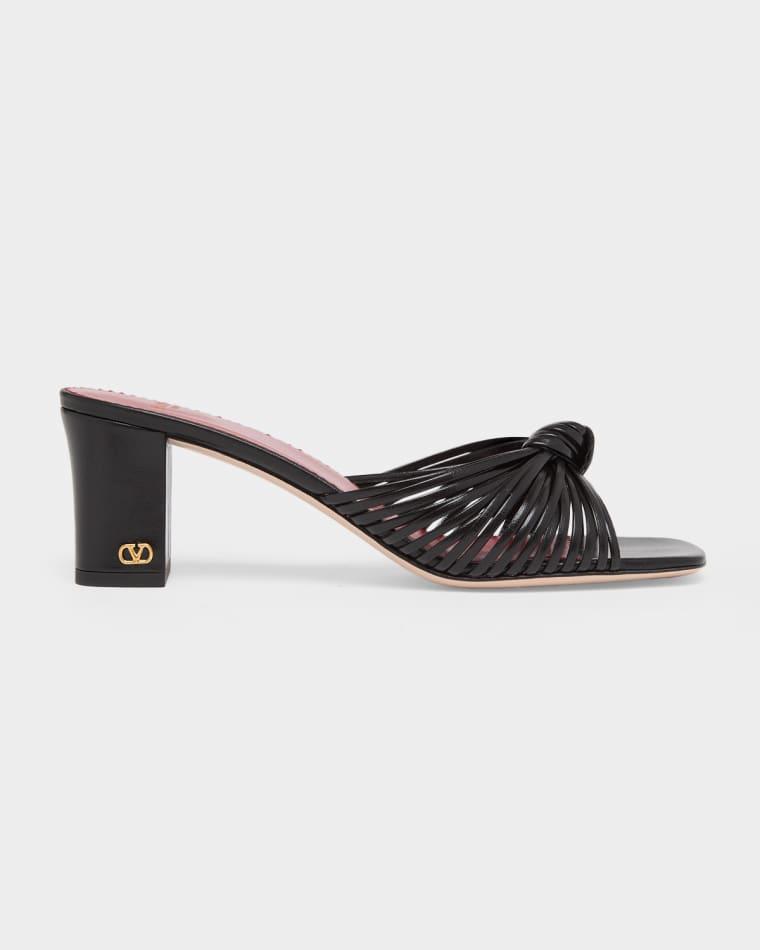 60mm Anne Knotted Leather Mules by VALENTINO