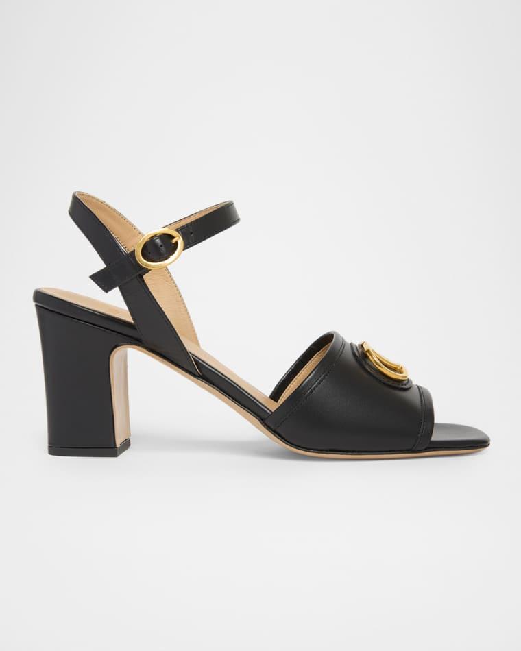 75mm VLogo Signature Leather Sandals by VALENTINO