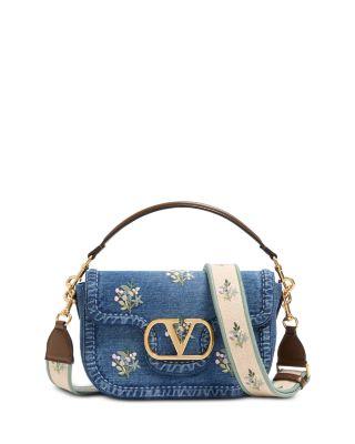 Alltime VLogo Denim Shoulder Bag by VALENTINO