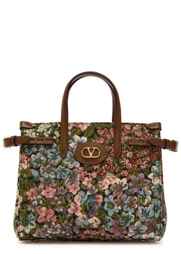 Antibes small floral-jacquard tote bag by VALENTINO