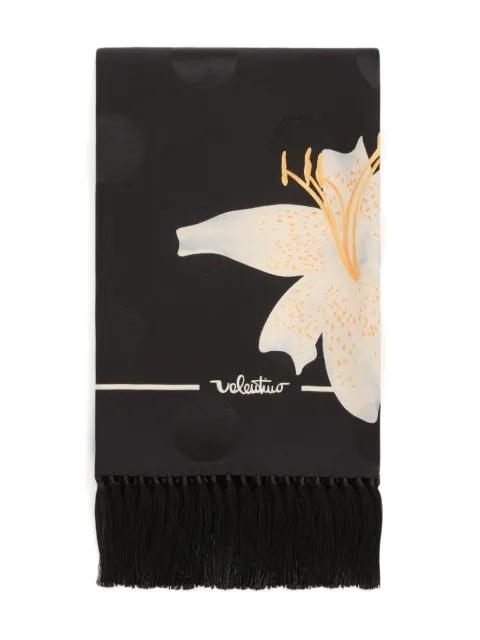 Apres L'Hiverlilium fringed scarf by VALENTINO