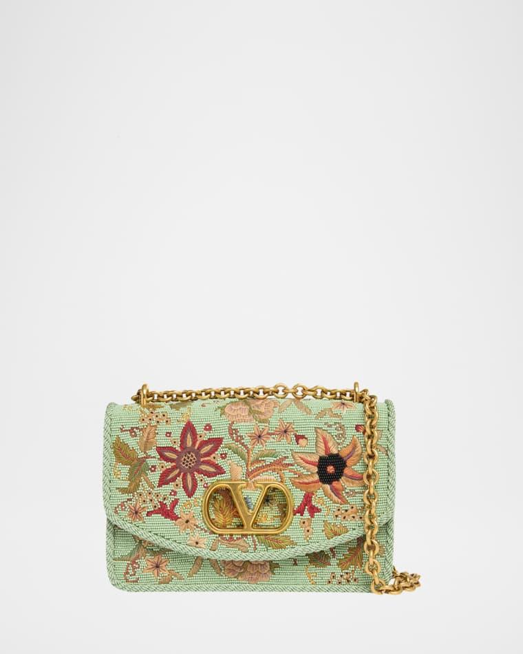 Beaded Floral-Embroidered Shoulder Strap by VALENTINO
