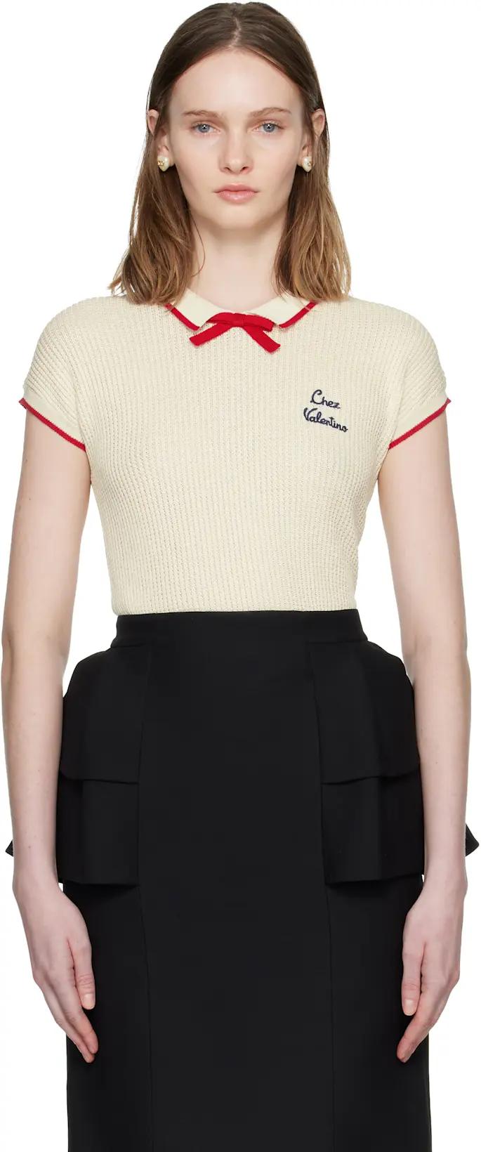 Beige 'Chez Valentino' Polo by VALENTINO