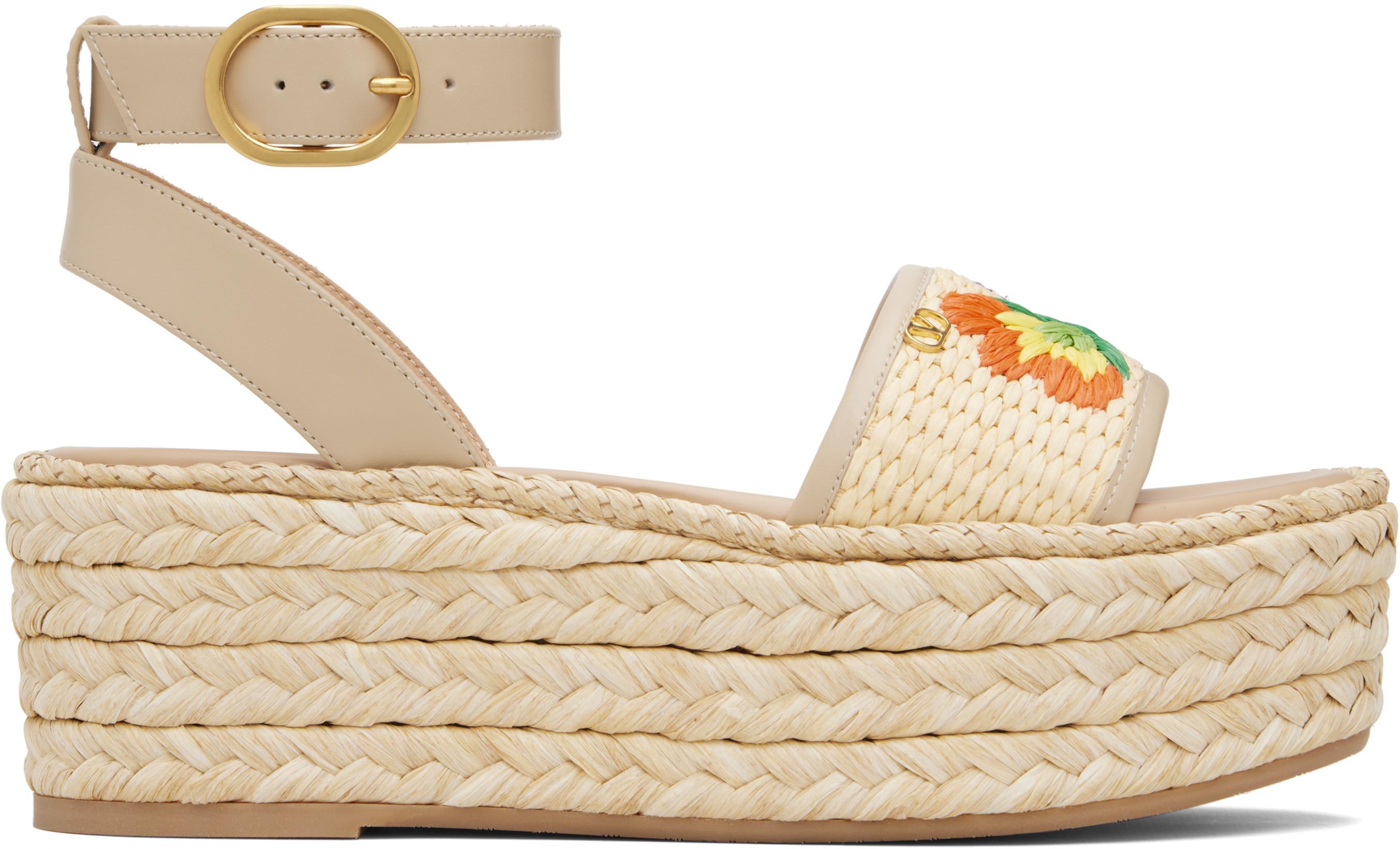 Beige Espadrillas Sandals by VALENTINO