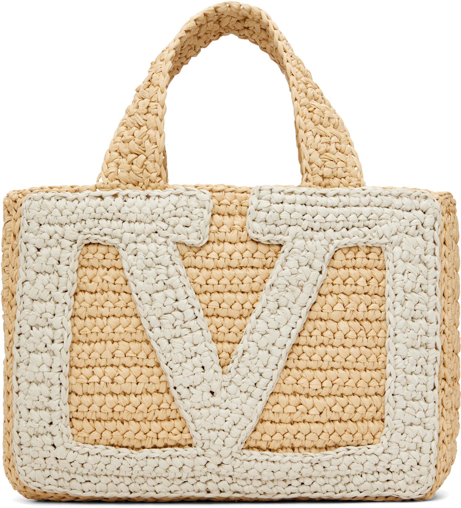 Beige Viva Superstar Small Shopping Bag by VALENTINO