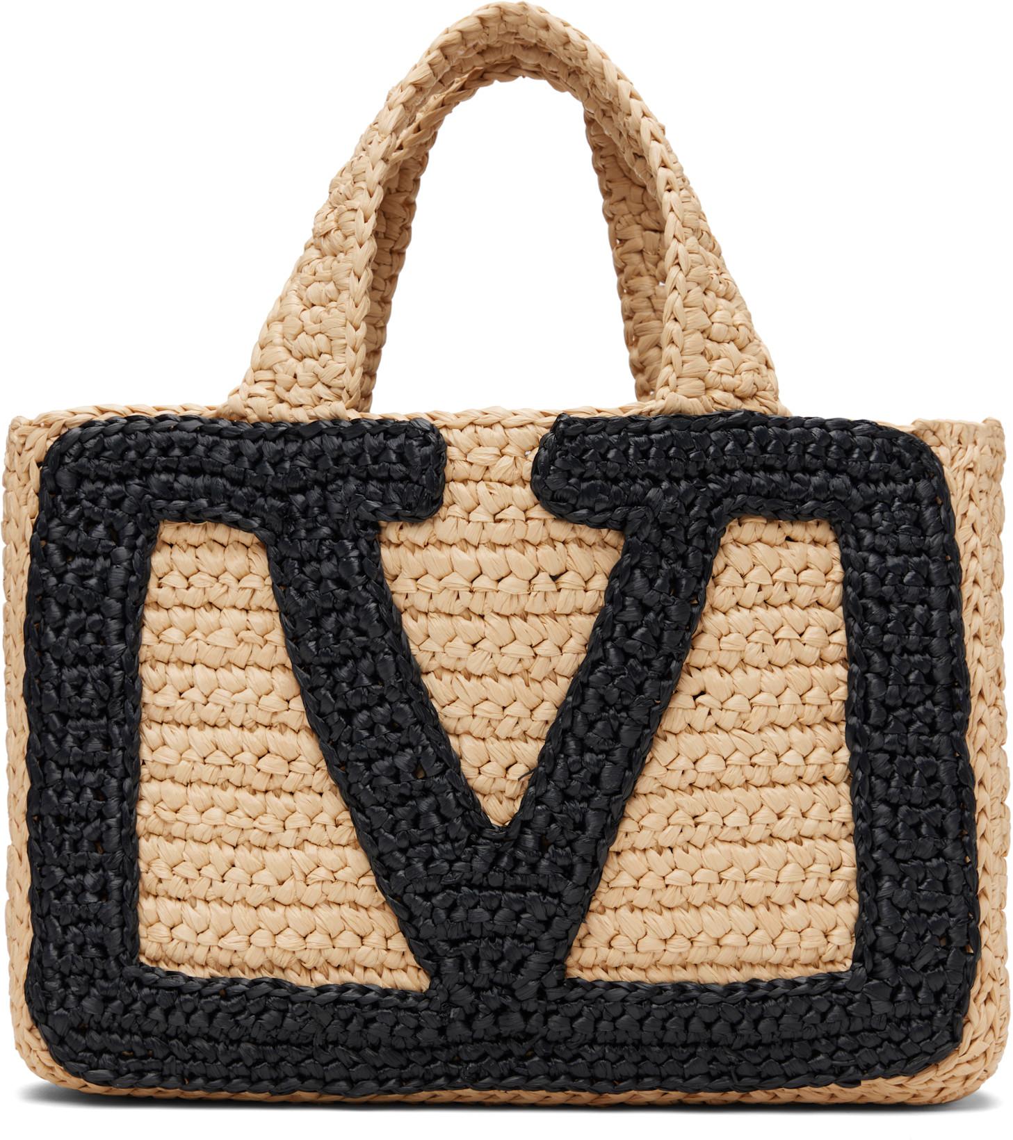 Beige Viva Superstar Small Shopping Bag by VALENTINO