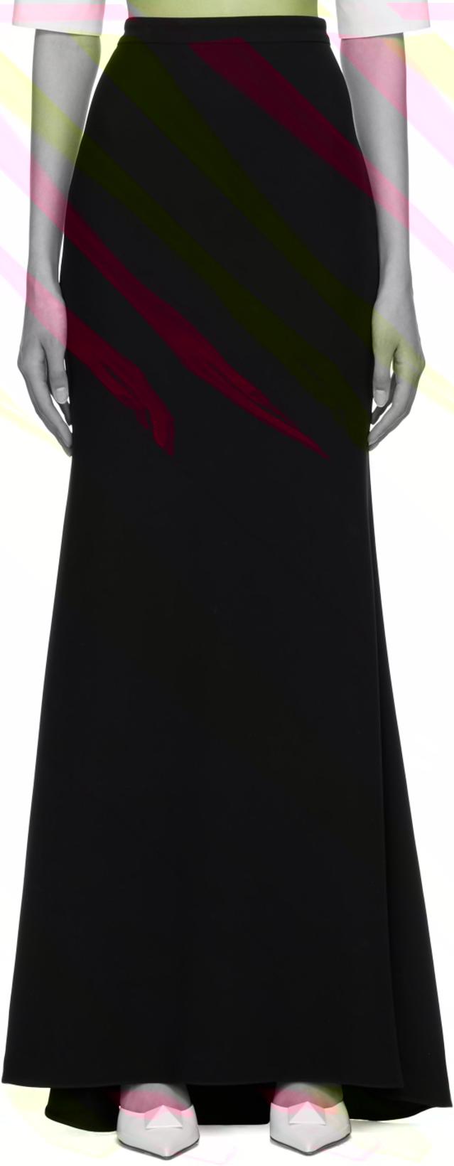 Black Flared Maxi Skirt by VALENTINO