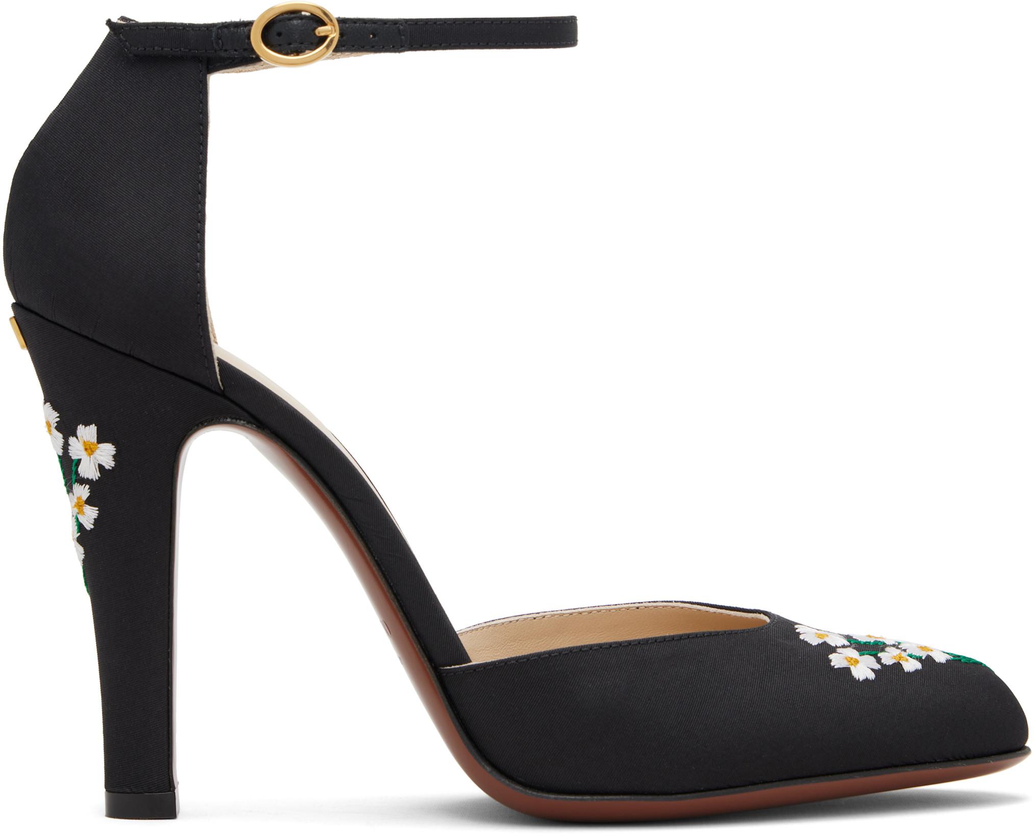 Black Hi Dolly Fabric Heels by VALENTINO