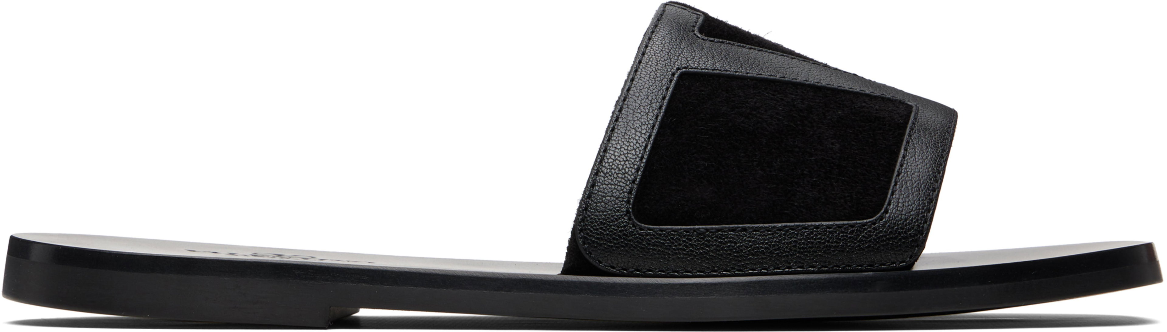 Black Viva Superstar Slide Sandals by VALENTINO