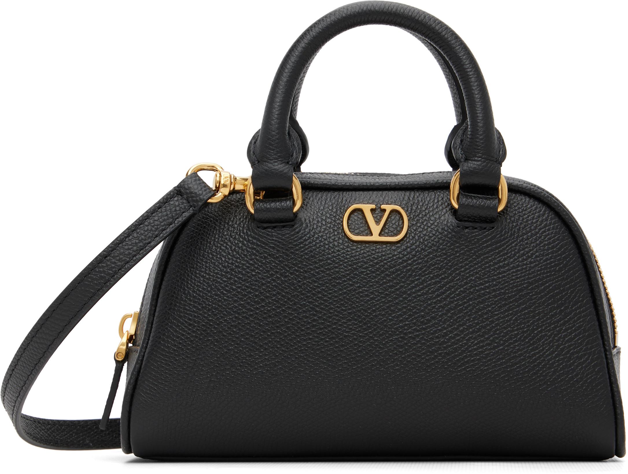 Black Vlogo Signature Mini Dome Bag by VALENTINO