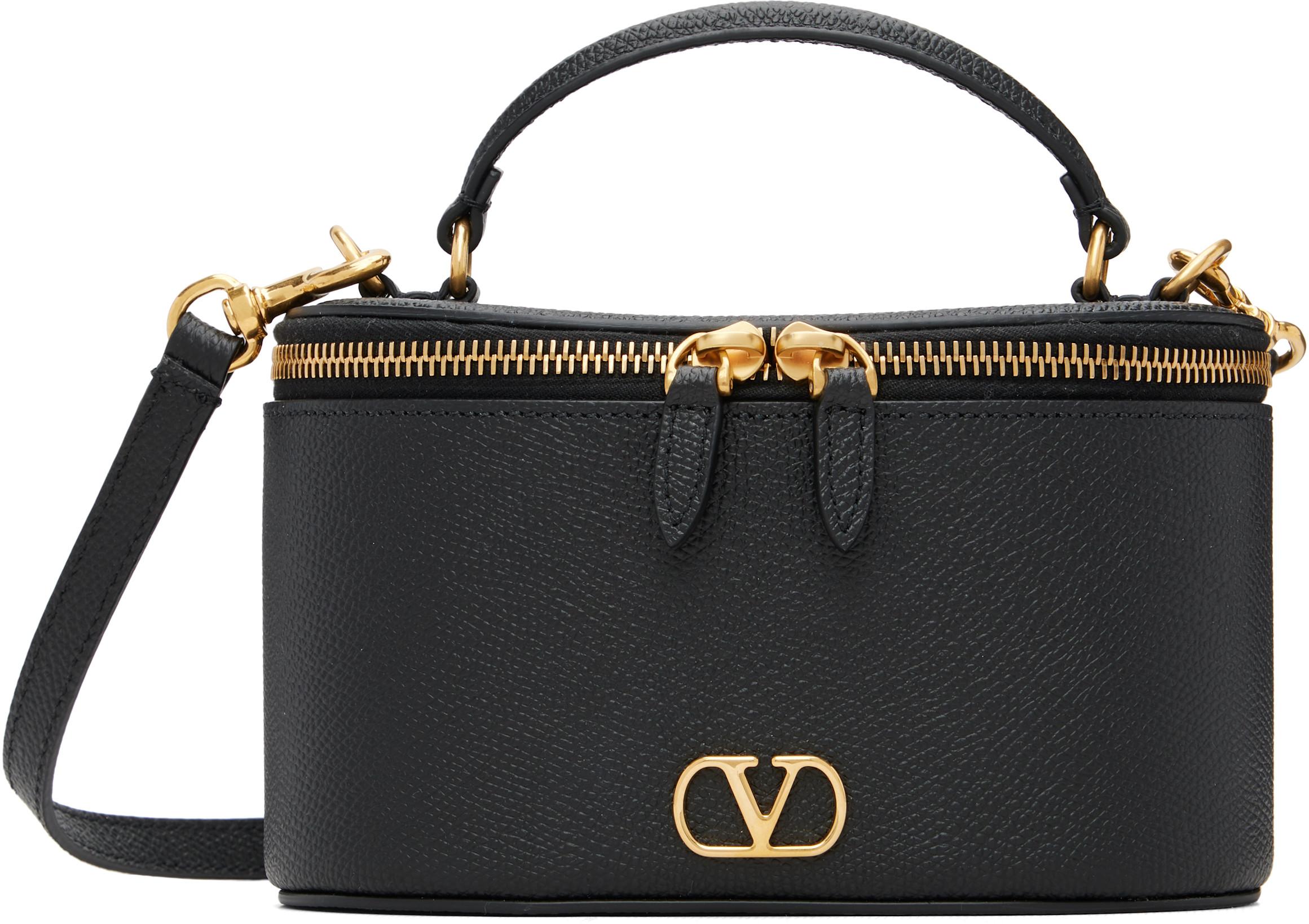 Black Vlogo Signature Mini Vanity Bag by VALENTINO