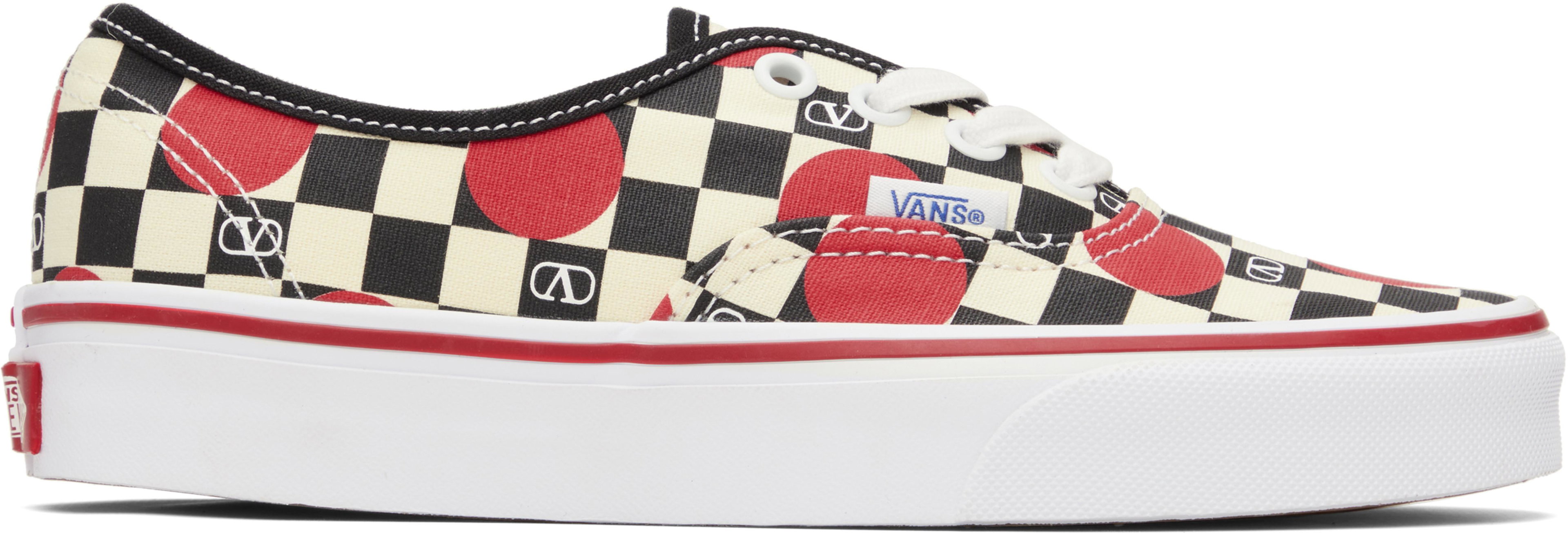 Black & White Vans Edition Low-Top VLogo Checkerboard Sneakers by VALENTINO