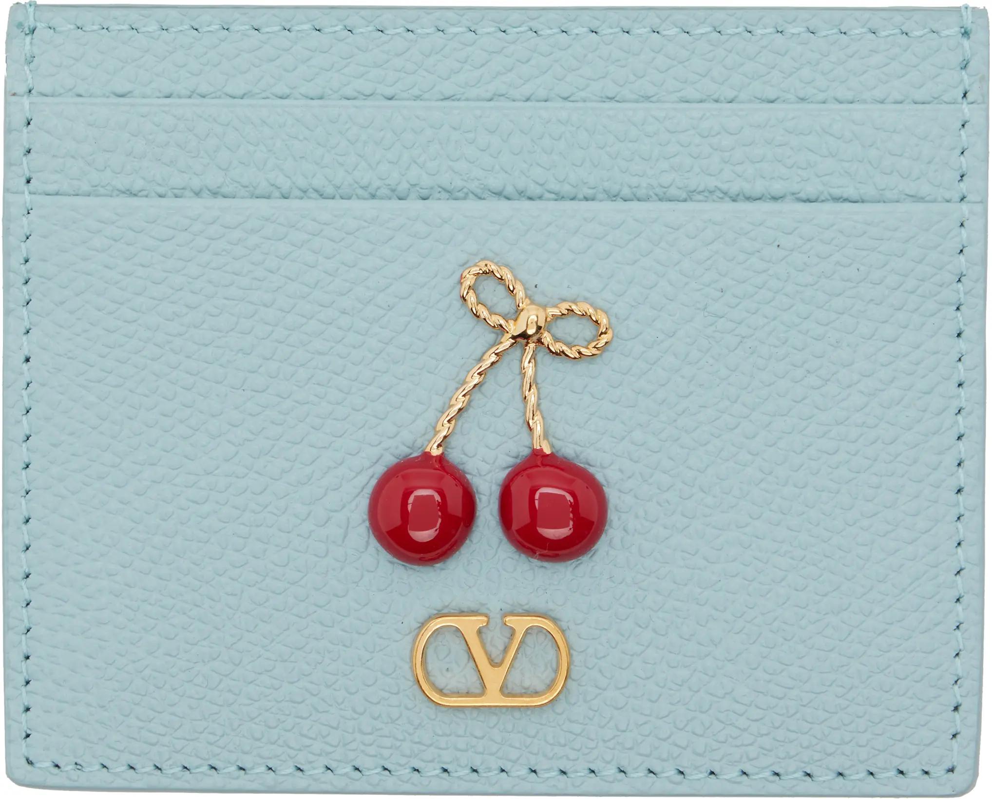 Blue Cherryfic Card Holder by VALENTINO