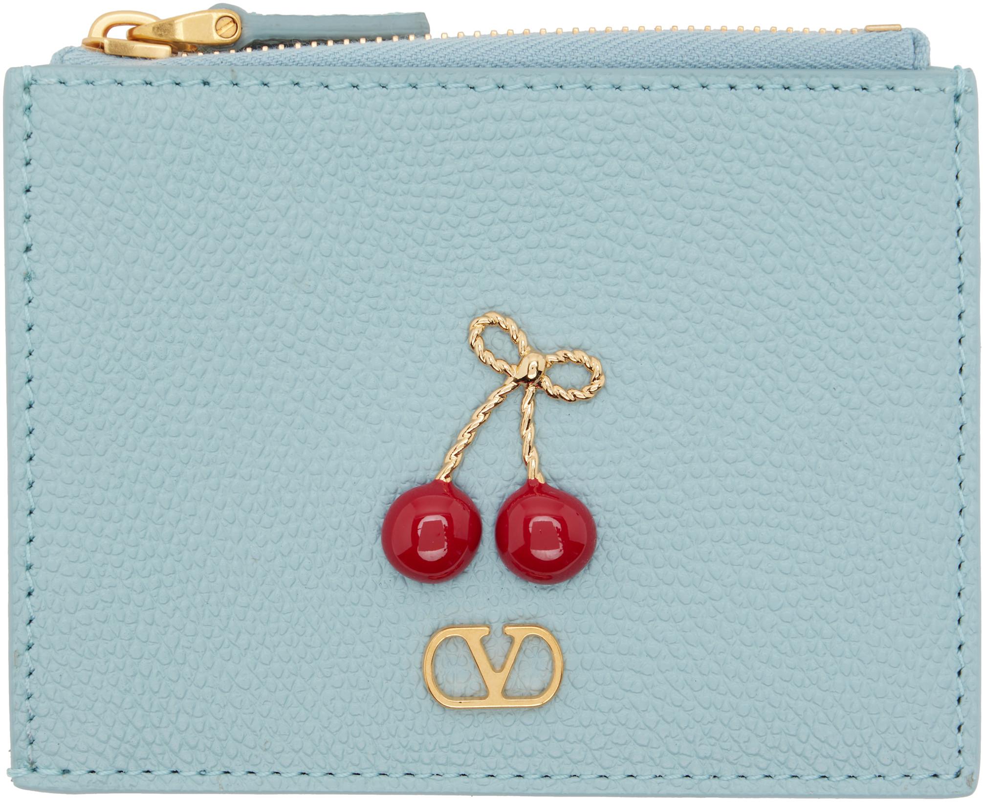 Blue Cherryfic Card Holder by VALENTINO