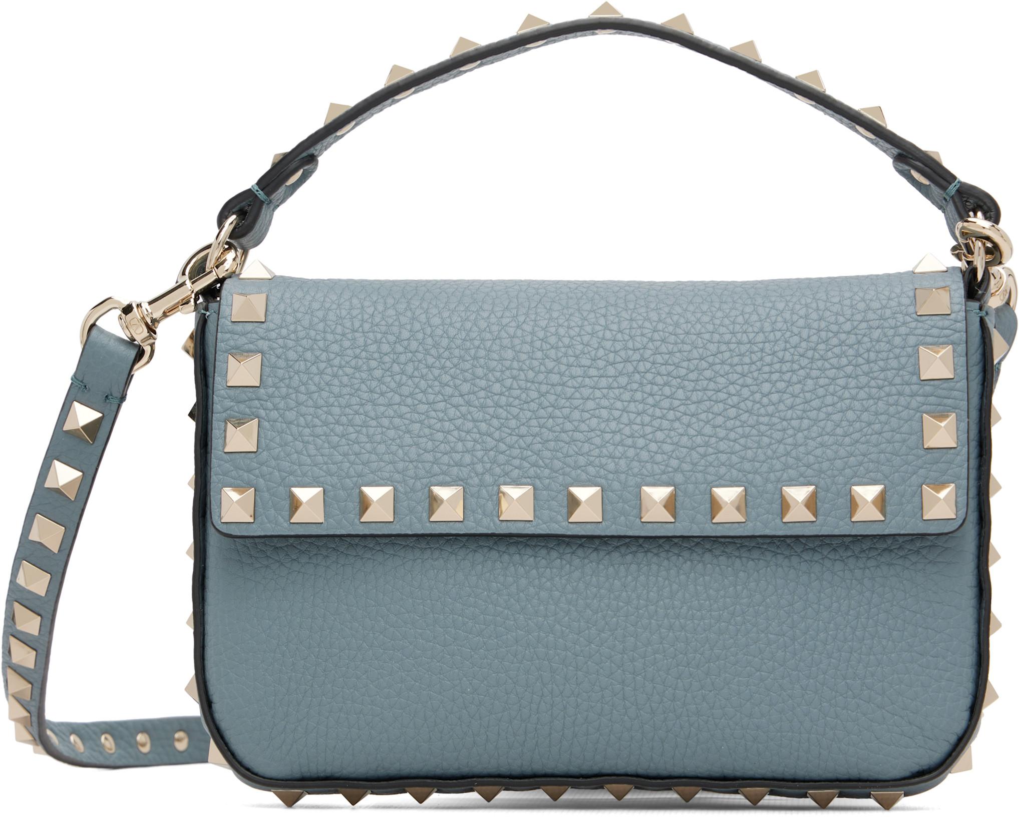 Blue Rockstud Mini Bag by VALENTINO