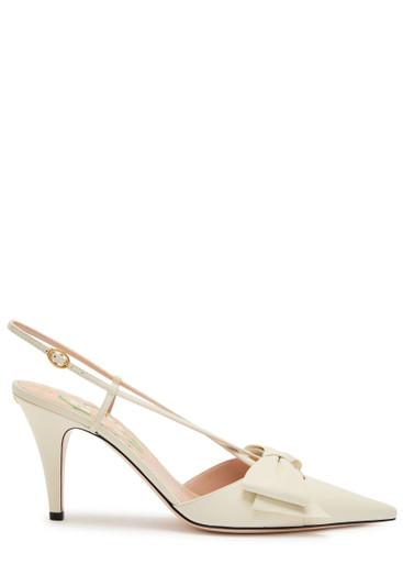 Bowbow leather slingback pumps by VALENTINO