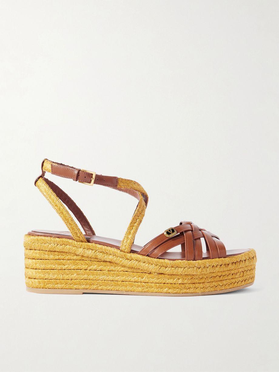 Bribri 60 leather platform espadrille sandals by VALENTINO