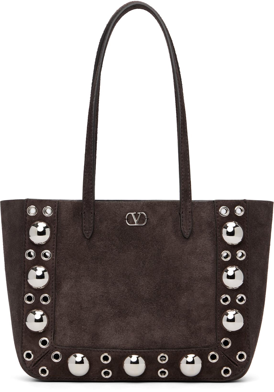 Brown Mini Nellcôte Tote by VALENTINO