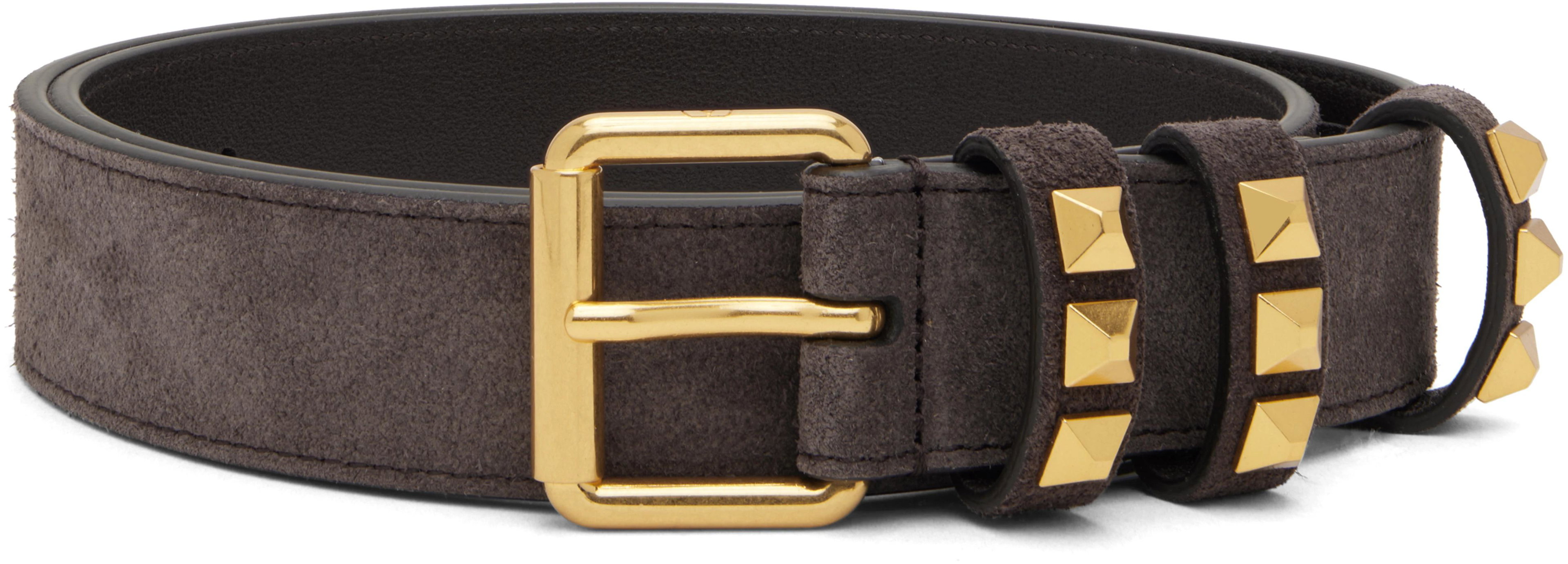 Brown Suede Flaneuse Belt by VALENTINO