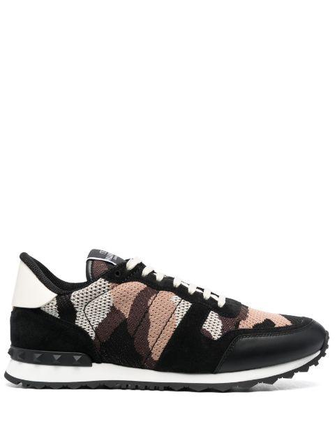 Camouflage Rockrunner low-top sneakers by VALENTINO