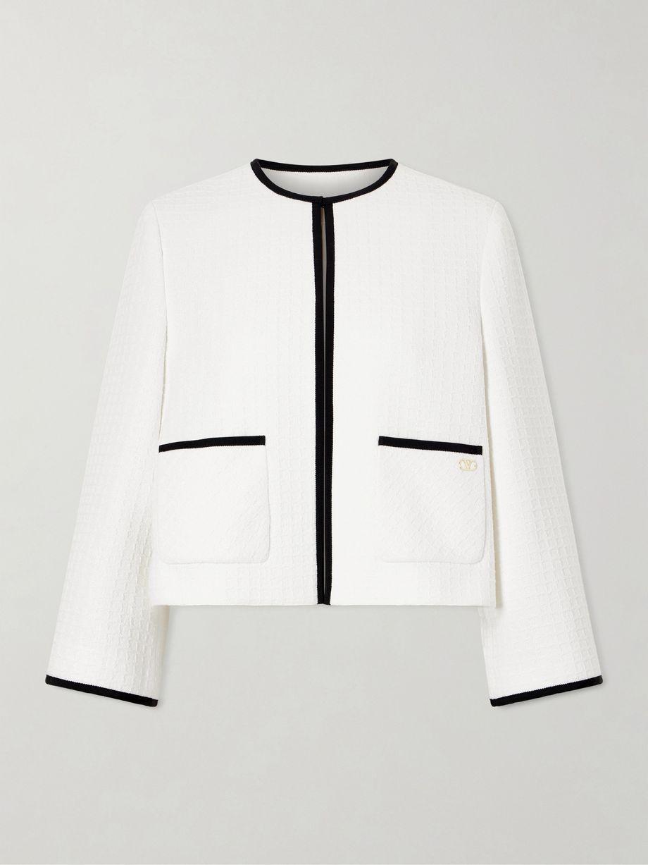 Canastrello cropped cotton-tweed jacket by VALENTINO