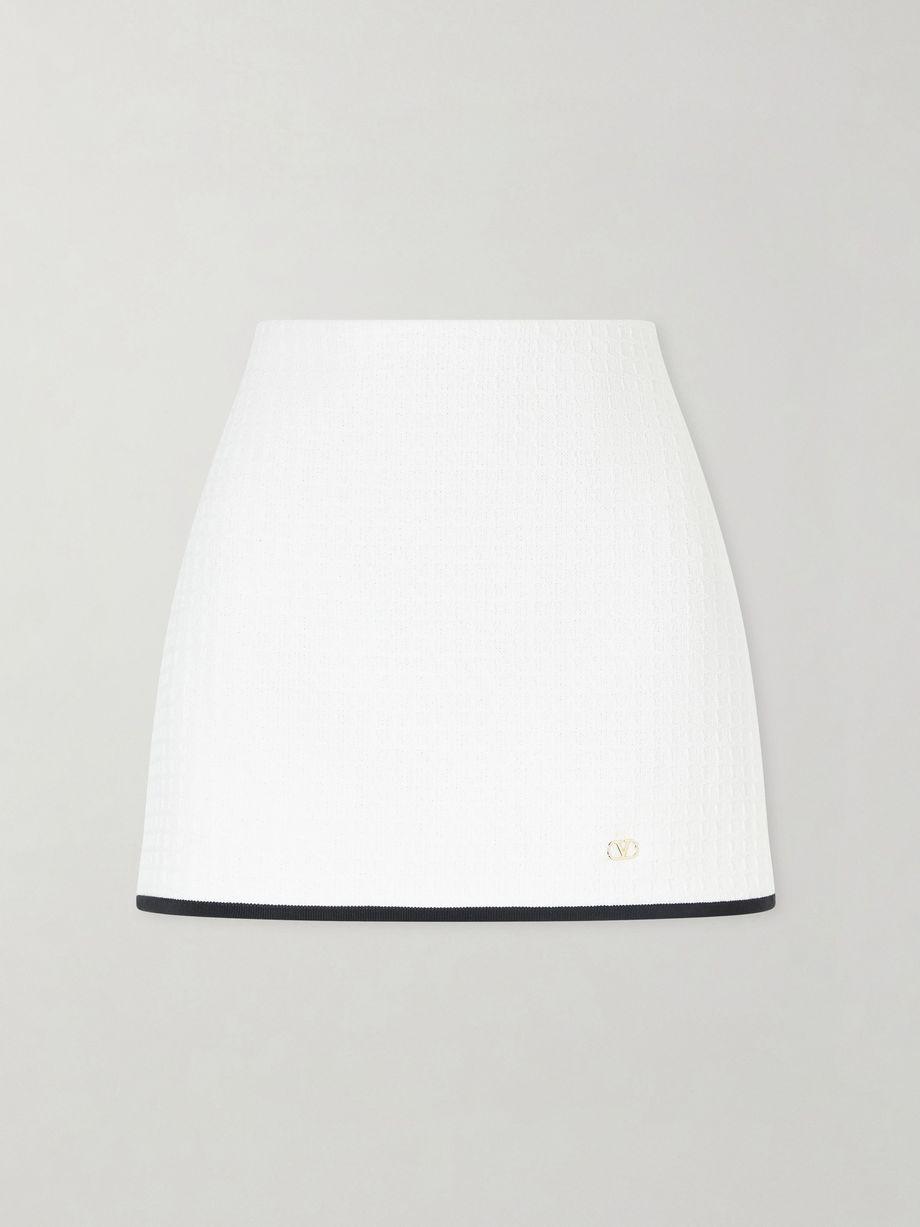 Canestrello cotton-blend tweed mini skirt by VALENTINO