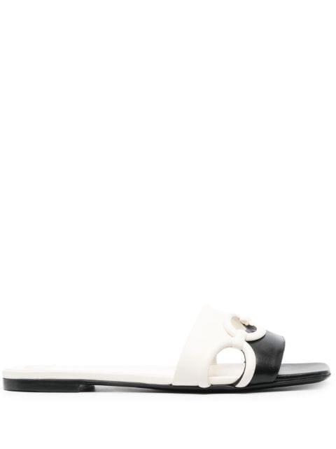 Chain 1967 leather flat sandals by VALENTINO
