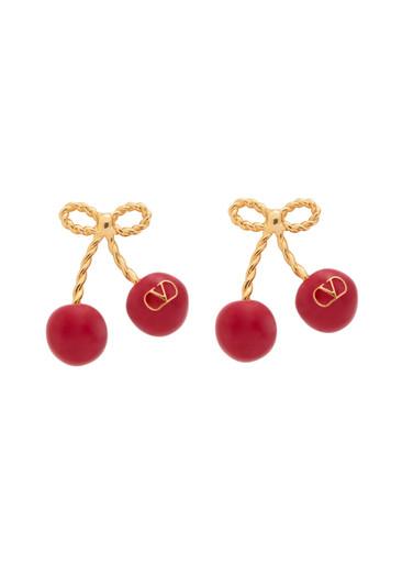 Cherryfic VLogo drop earrings by VALENTINO