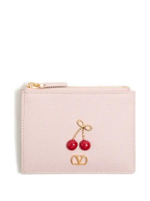 Cherryfic grainy calfskin cardholder by VALENTINO