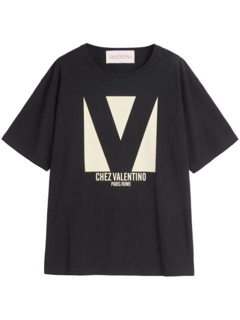 Chez Valentino-print T-shirt by VALENTINO